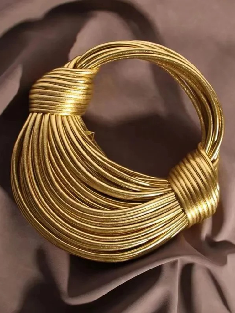 Quinn Gold Design Handbag Ladies | Buttoned Bag Ladies | Shoulder Bag | Clutch Gold-Elly Rose