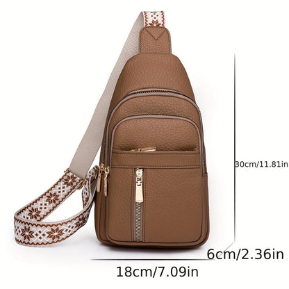 Hazel Vintage Chest Crossbody Bag-Elly Rose