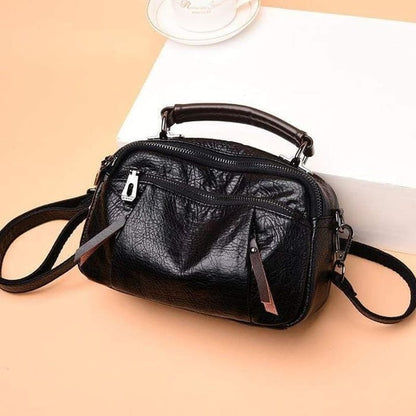 Tanja | Handmade soft leather bag with several compartments-Elly Rose