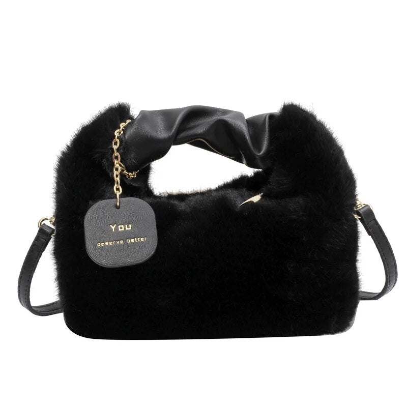 Plush - Deluxe plush tote bag for ladies-Elly Rose