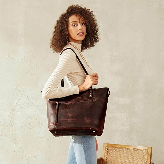Vintage leather tote bag - Jassi-Elly Rose