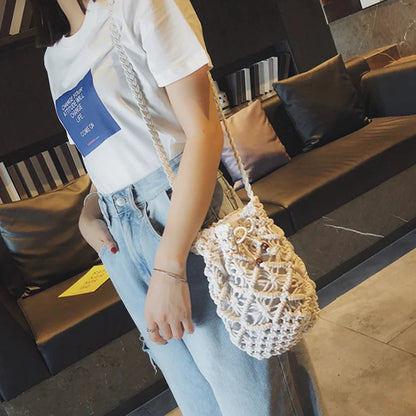 ByMave - Hollow wicker bag with beach grass-Elly Rose