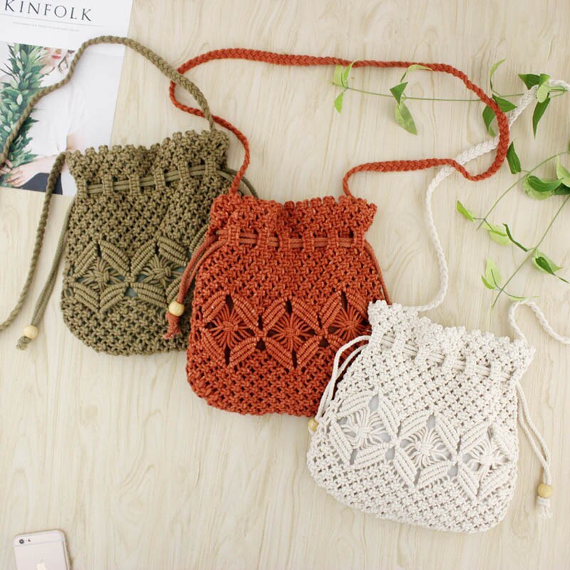 SoSun - Knitted beach bag with tassels-Elly Rose