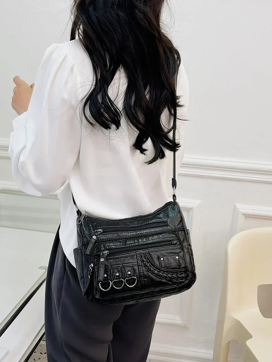 Ayla - Elegant vintage-style vegan leather handbags-Elly Rose