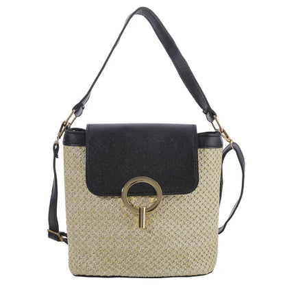 Women's woven beach bag - Sage-Elly Rose