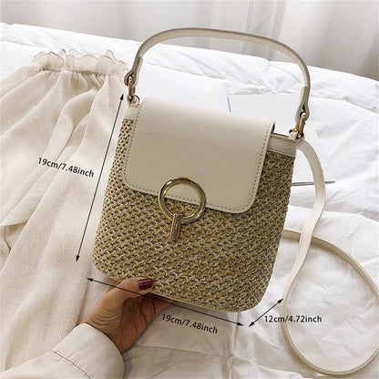 Women's woven beach bag - Sage-Elly Rose