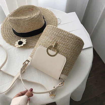 Women's woven beach bag - Sage-Elly Rose