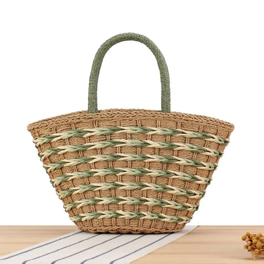 Breann - Colorful handmade wicker bag-Elly Rose