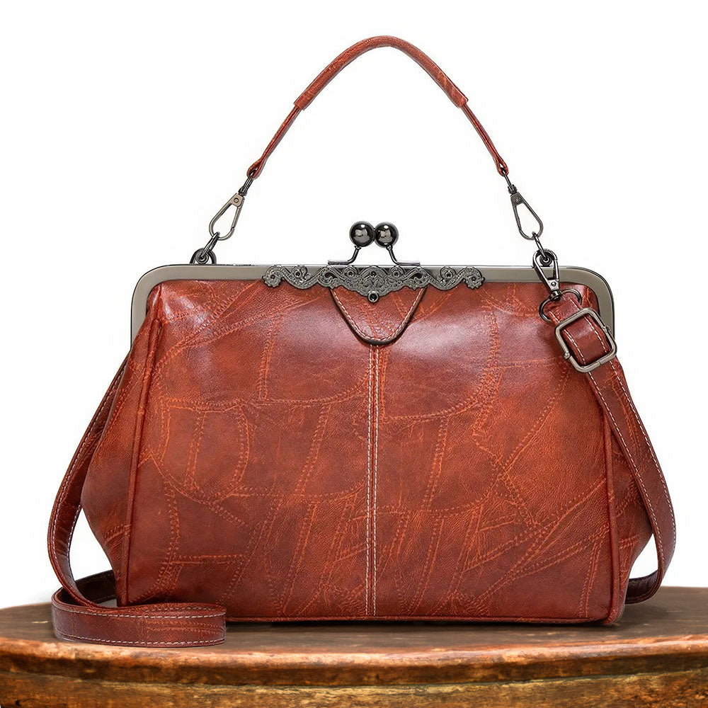 Suus | Vintage Retro Handbag With Kiss Lock