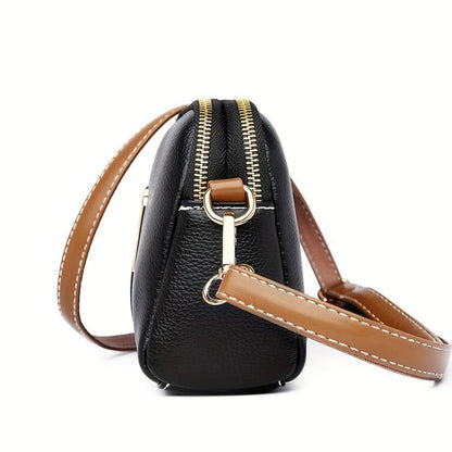 Mila Litchi Embossed Crossbody Bag-Elly Rose