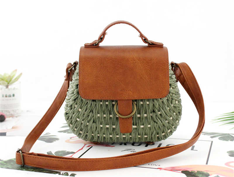 SoSun - Antique woven straw bag-Elly Rose