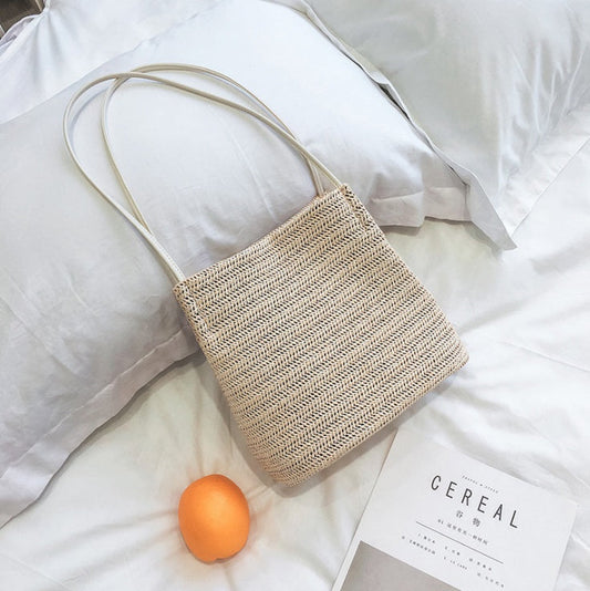 MiMona - Woven straw carrier bag-Elly Rose