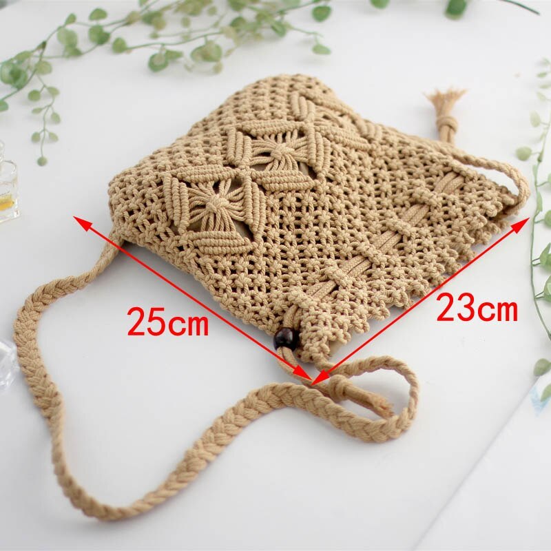 SoSun - Knitted beach bag with tassels-Elly Rose