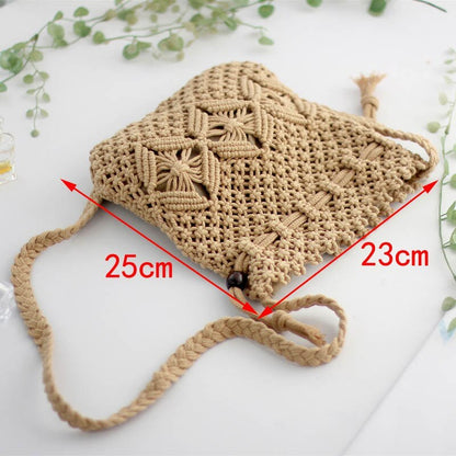 SoSun - Knitted beach bag with tassels-Elly Rose