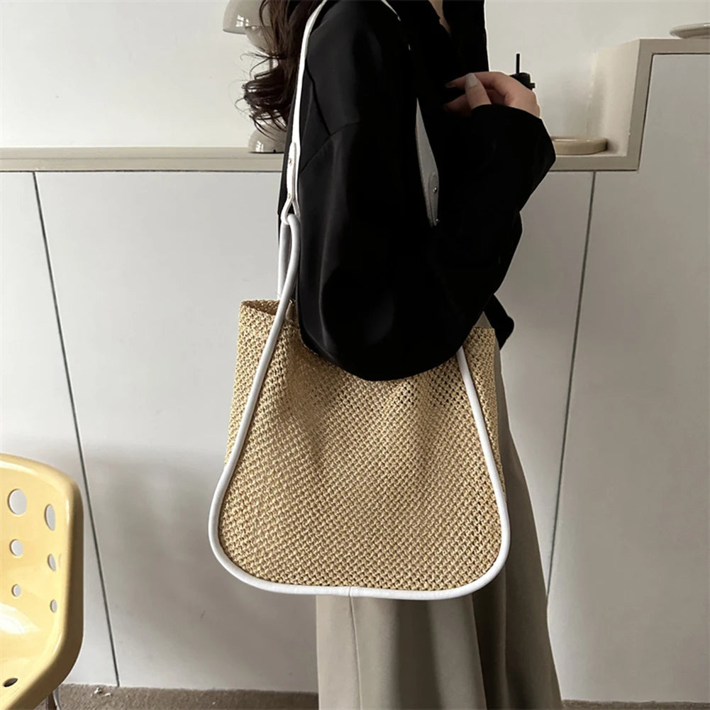 ByMave Large capacity PU leather wicker bag-Elly Rose