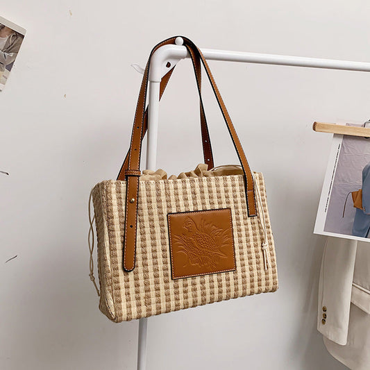 SoSun - Striped tote shoulder bag-Elly Rose