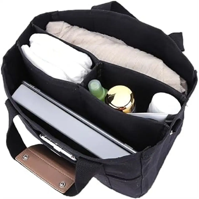 Multi-compartment canvas bag - Nylah-Elly Rose