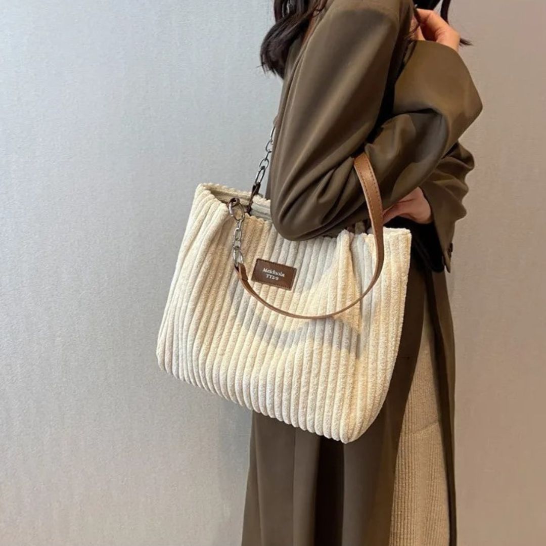 Corduroy shoulder bag - Leila-Elly Rose