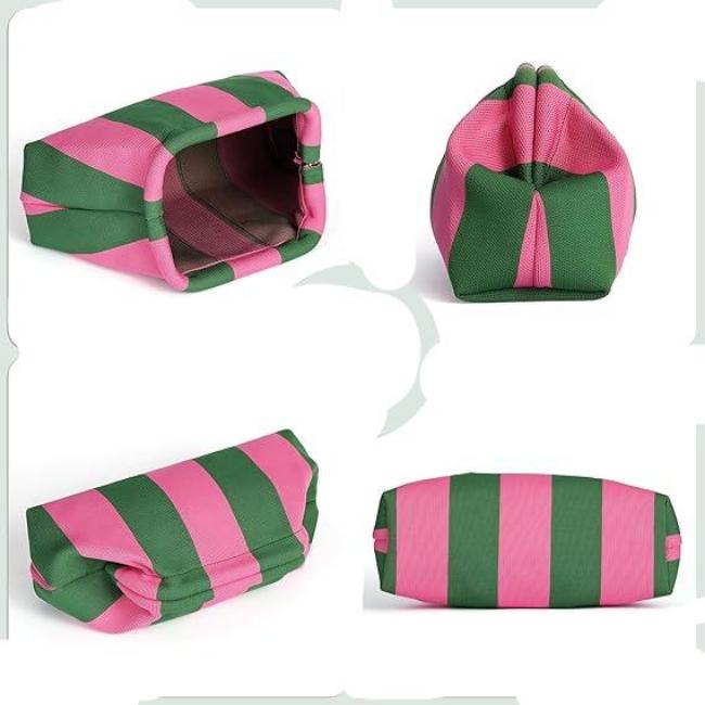 GlamLine - Striped cosmetic pouch-Elly Rose