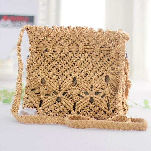 SoSun - Knitted beach bag with tassels-Elly Rose