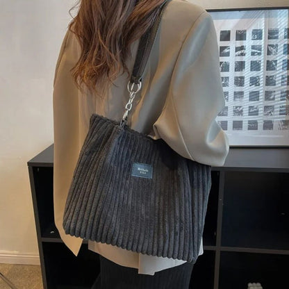 Corduroy shoulder bag - Leila-Elly Rose