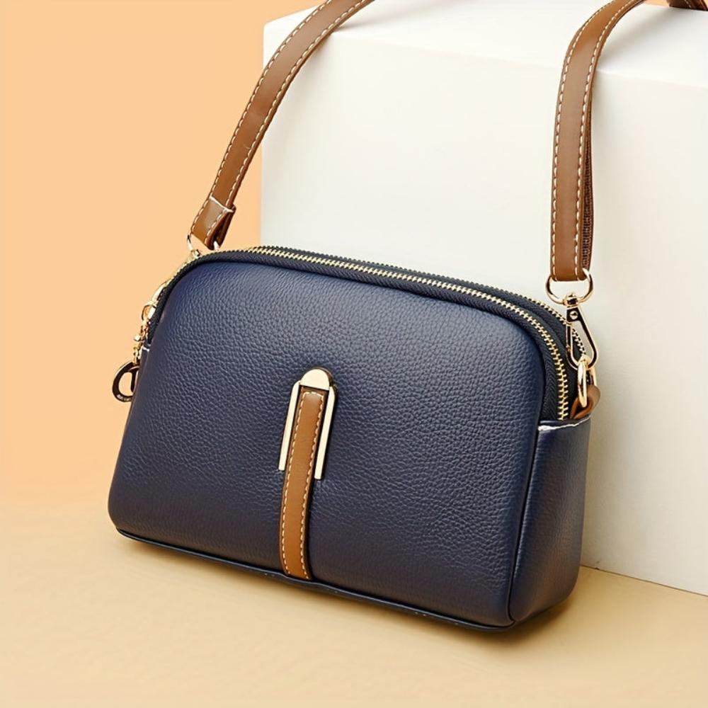 Mila Litchi Embossed Crossbody Bag-Elly Rose