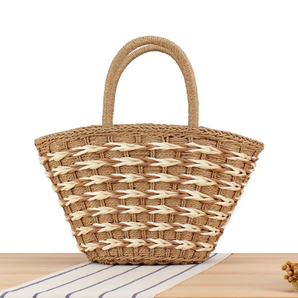 Breann - Colorful handmade wicker bag-Elly Rose