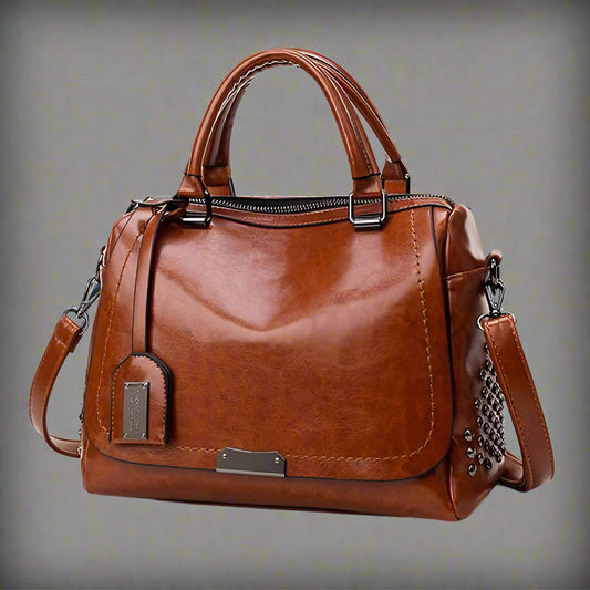 Vera | Luxury leather bags with studs-Elly Rose