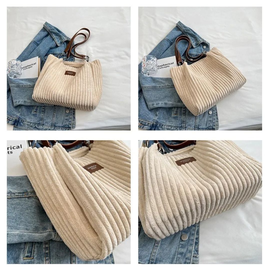 Corduroy shoulder bag - Leila-Elly Rose