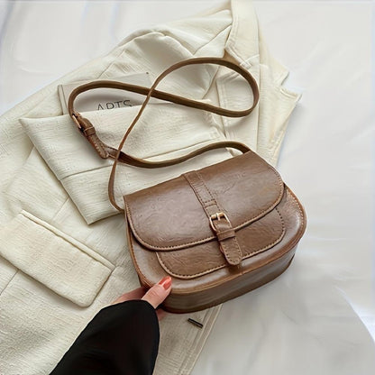 Evelyn Classic Saddle Crossbody Bag-Elly Rose