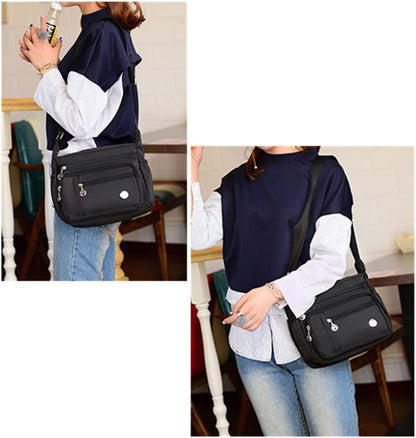 Alida - Multi-pocket shoulder bag with anti-theft device-Elly Rose