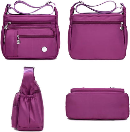 Alida - Multi-pocket shoulder bag with anti-theft device-Elly Rose