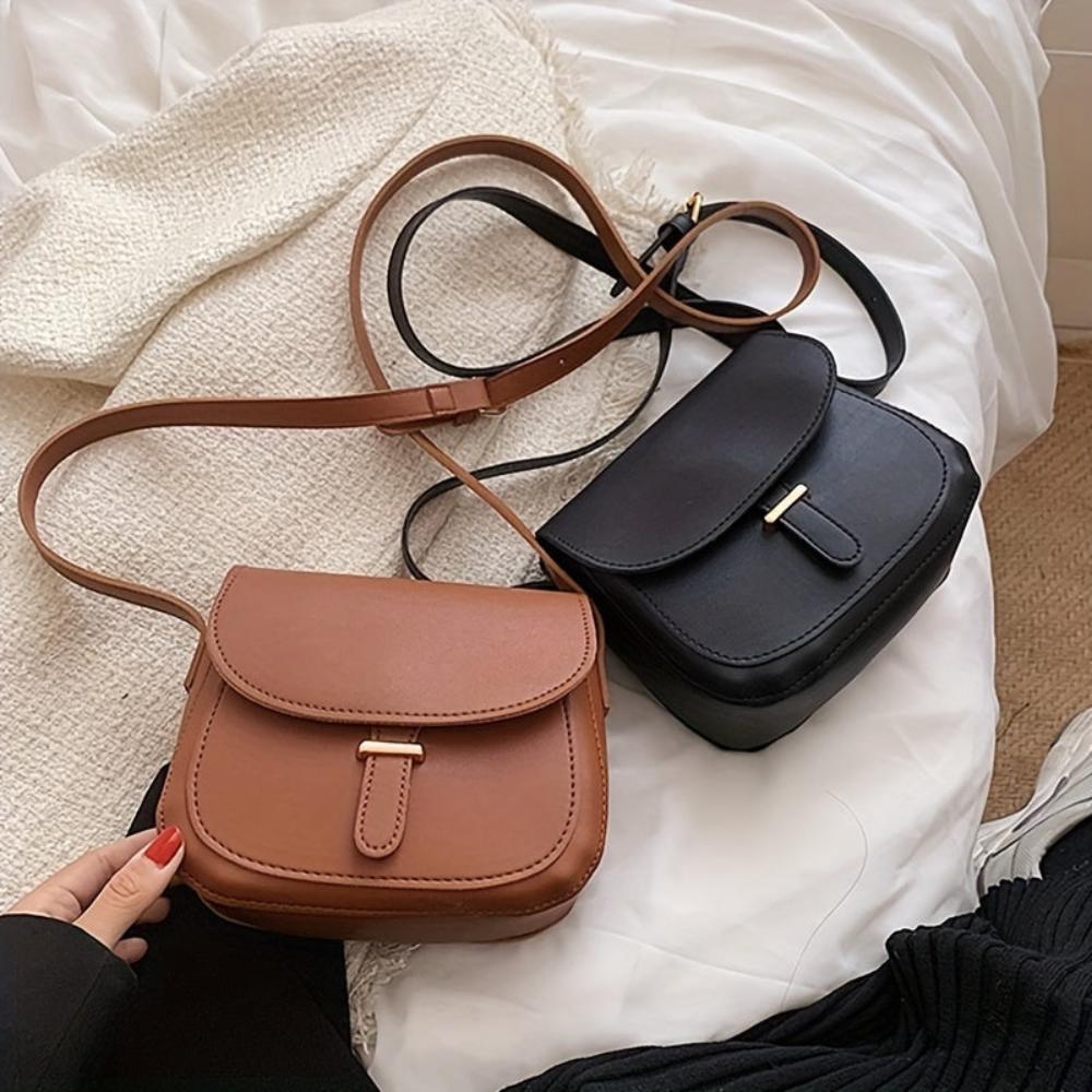 Amelia Retro Saddle Crossbody Bag-Elly Rose