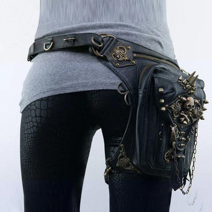 Gothic leather belt bag - Mya-Elly Rose