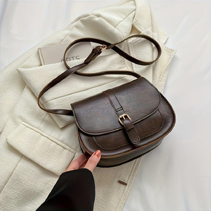Evelyn Classic Saddle Crossbody Bag-Elly Rose