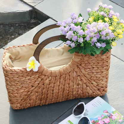 SoSun - Rectangular beach bag in rattan-Elly Rose