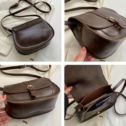 Evelyn Classic Saddle Crossbody Bag-Elly Rose