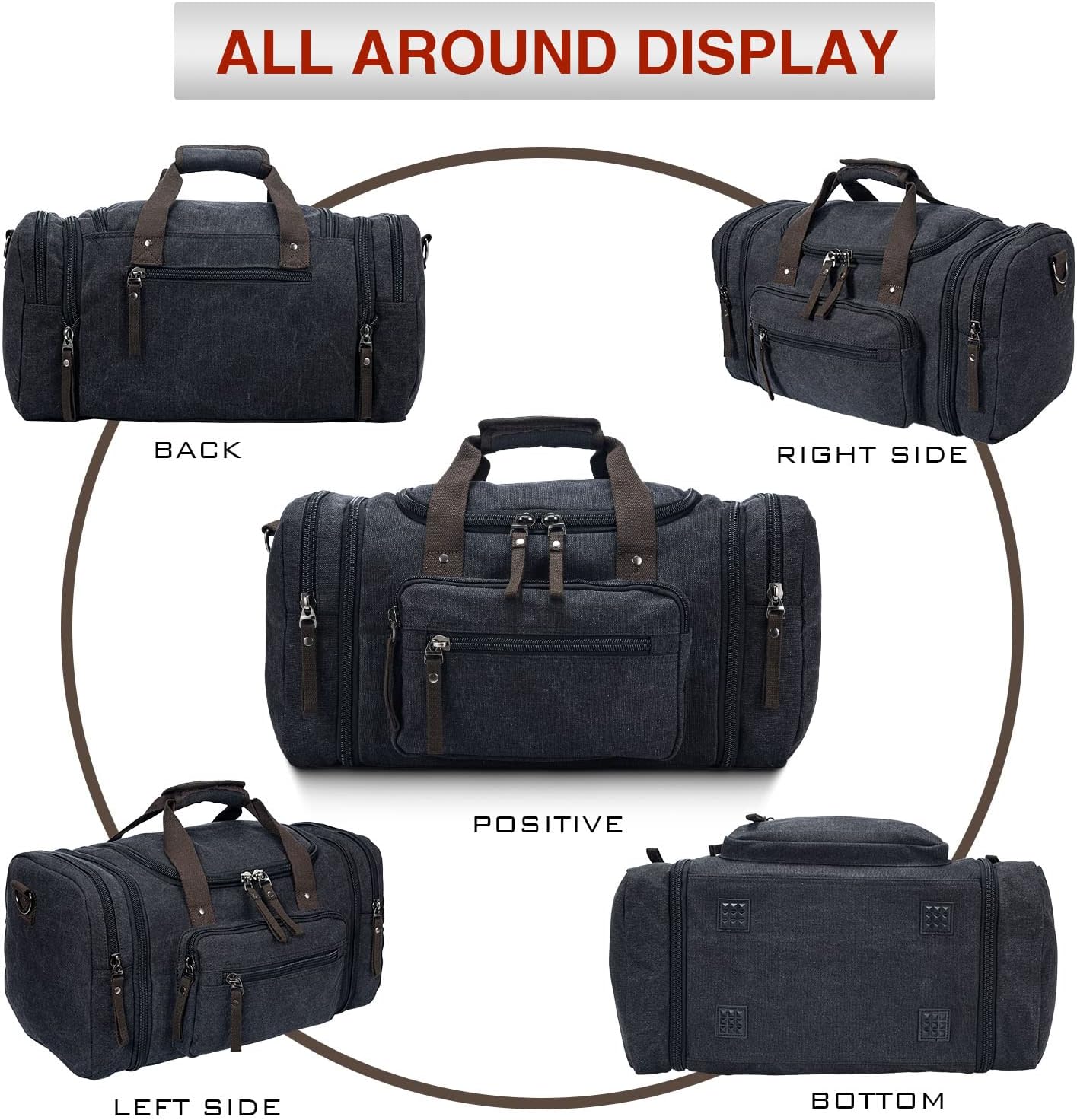 FlexVoyager - Expandable canvas weekend bag-Elly Rose