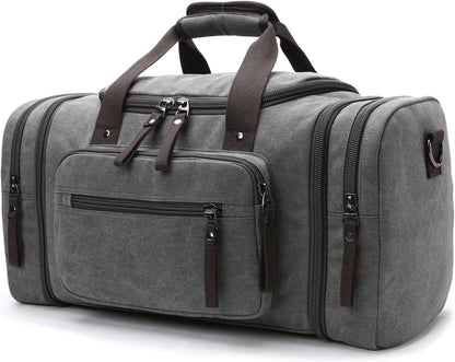 FlexVoyager - Expandable canvas weekend bag-Elly Rose