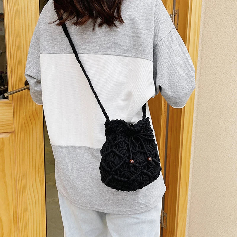 ByMave - Hollow wicker bag with beach grass-Elly Rose
