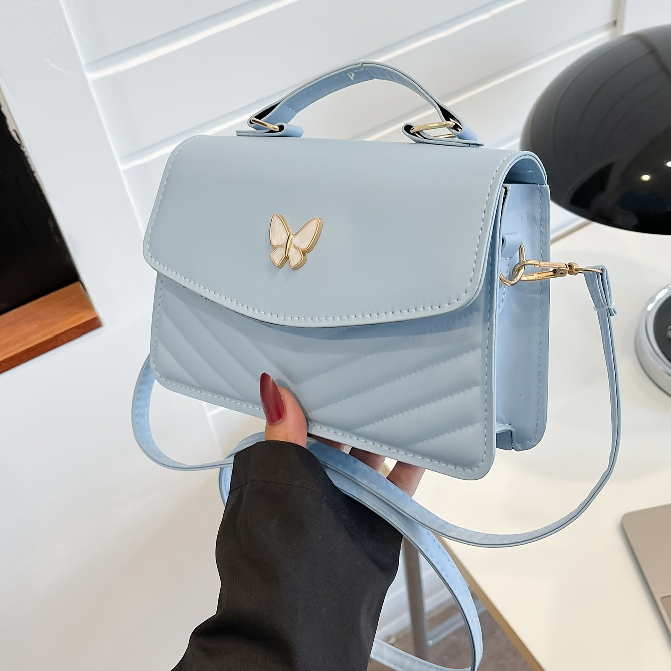 Sophie | Trendy shoulder bag in solid color-Elly Rose