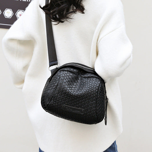 Wilja | Hand-woven beef leather large capacity bag-Elly Rose
