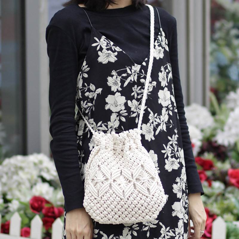 SoSun - Knitted beach bag with tassels-Elly Rose