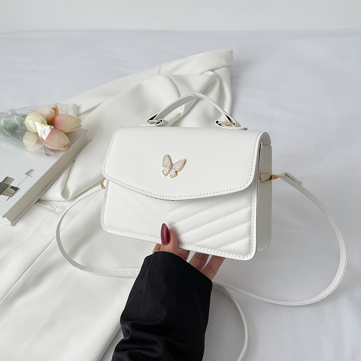 Sophie | Trendy shoulder bag in solid color-Elly Rose