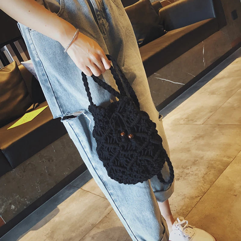 ByMave - Hollow wicker bag with beach grass-Elly Rose
