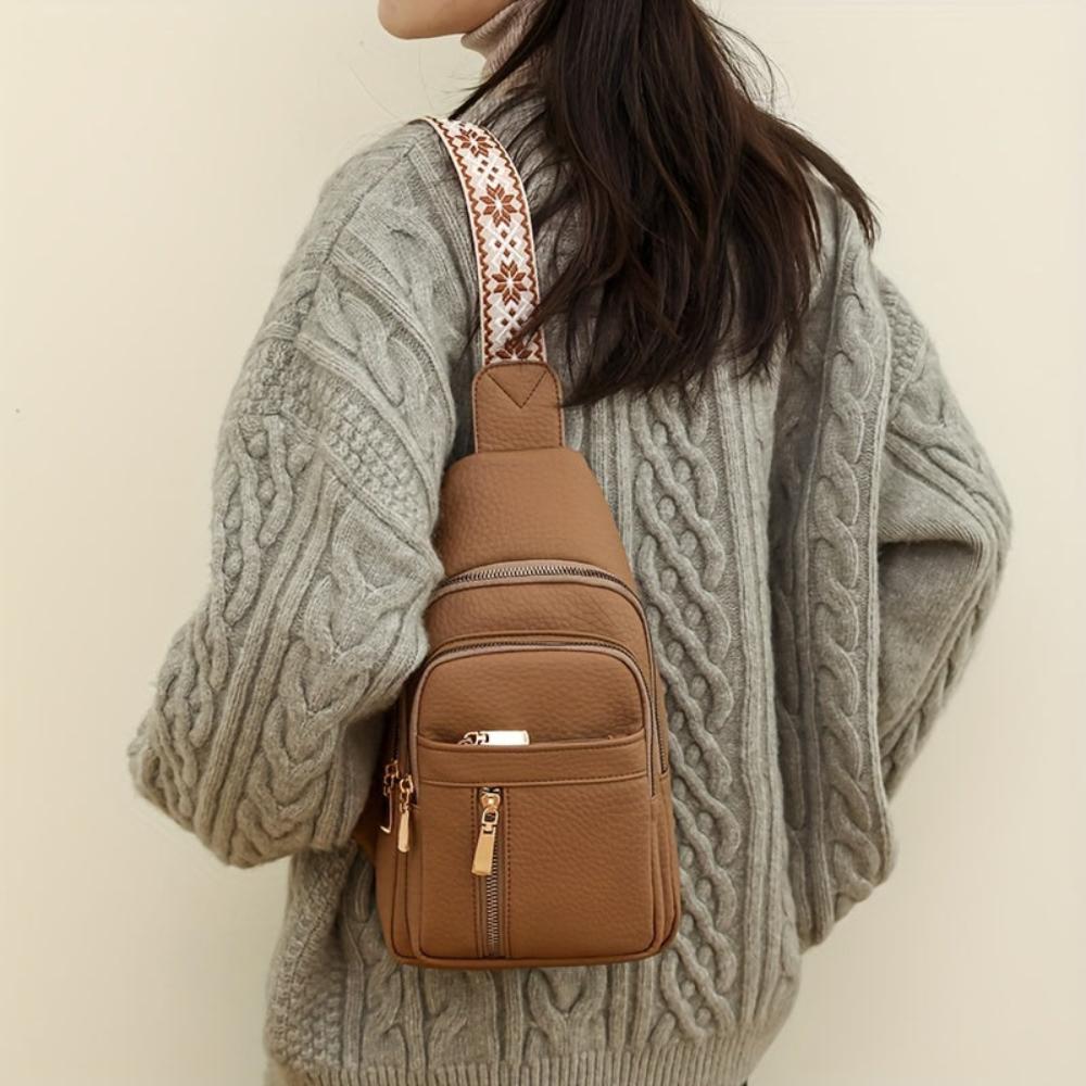 Hazel Vintage Chest Crossbody Bag-Elly Rose