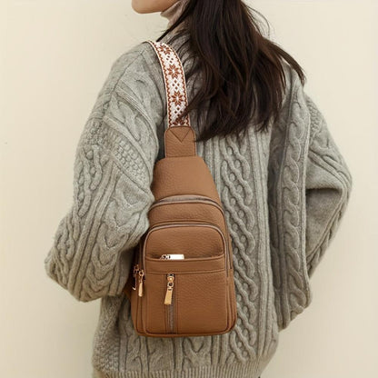 Hazel Vintage Chest Crossbody Bag-Elly Rose
