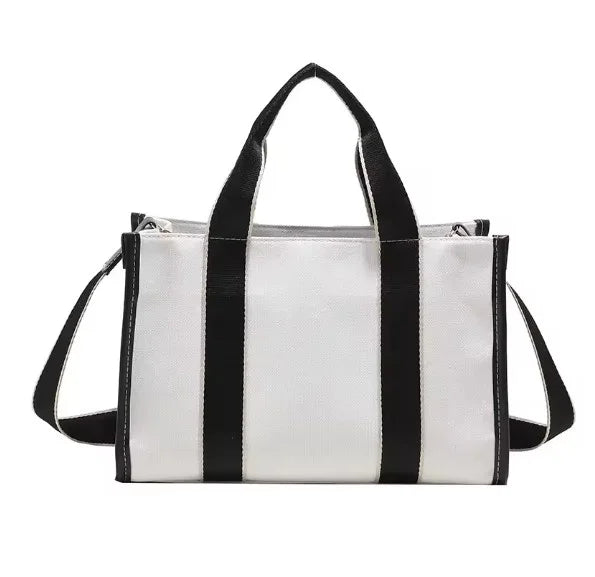 AMELIA - Large elegant canvas shoulder bag-Elly Rose