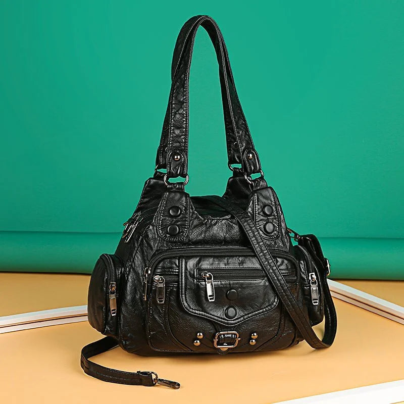 Aletta - Elegant shoulder bag in soft vegetable leather-Elly Rose