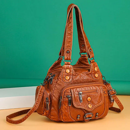 Aletta - Elegant shoulder bag in soft vegetable leather-Elly Rose